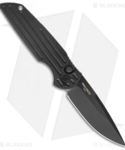 Pro-Tech TR-3 Tactical Response Automatic Knife Grooved Left-Handed (3.5" Black)