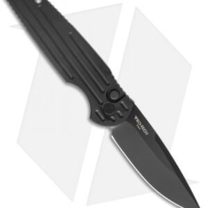 Pro-Tech TR-3 Tactical Response Automatic Knife Grooved Left-Handed (3.5" Black)
