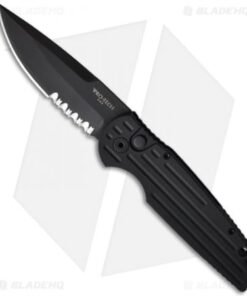 Pro-Tech Tactical Response TR-3 SWAT Automatic Knife w/ Grooves (3.5" Black Ser)