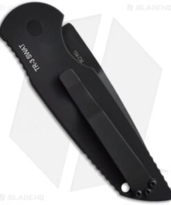 Alternative view of Pro-Tech Tactical Response TR-3 SWAT Automatic Knife w/ Grooves (3.5" Black Ser)