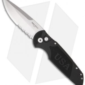 Pro-Tech Tactical Response TR-3 USA Handle (3.5" Stonewash Serr) #2