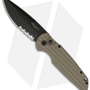 Protech Tactical Response TR-3.32 Desert Sand w/ Grooves (3.5" Black Serr)