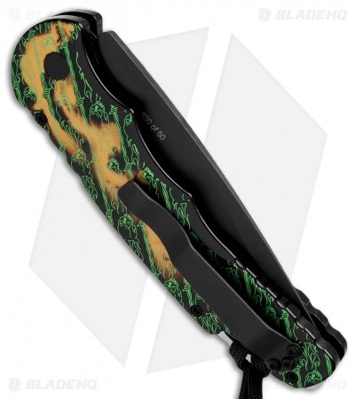 Pro-Tech PK Custom TR-4 Skull USN GVI Automatic Knife (4" Black) - Image 2