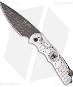 Protech Skull #3 TR-4 Razor Wire Automatic Knife (4" Damascus) Limited Edition