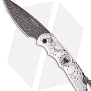 Protech Skull #3 TR-4 Razor Wire Automatic Knife (4" Damascus) Limited Edition