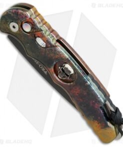 Alternative view of Pro-Tech TR-4 Skull Automatic Knife Gold Splash (4" Black)