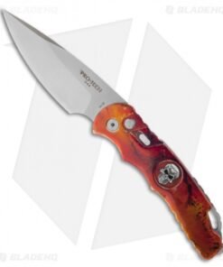 Protech TR-4 Splash Skull Proto Automatic Knife (4" Stonewash) TR-4.64