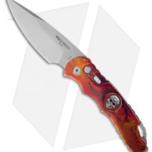 Protech TR-4 Splash Skull Proto Automatic Knife (4" Stonewash) TR-4.64