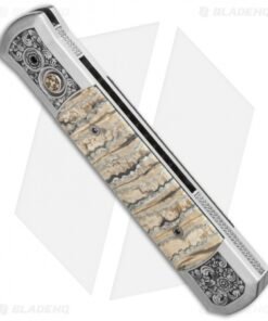 Alternative view of Pro-Tech Godfather Ultimate Steel Custom Knife Engraved/Mastodon (Damascus)