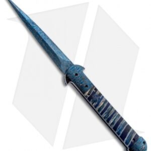 Rainy Vallotton Custom C-Lance Automatic Knife Mammoth Molar (4.5" Damascus)