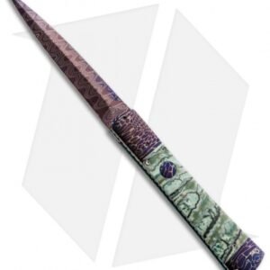 Rainy Vallotton Custom Fantail DnD Automatic Knife Mammoth Molar (Damascus)