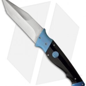 Rainy Vallotton Custom Triad Automatic Knife w/ Buffalo Horn (3.75" Satin)