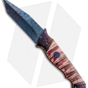Rainy Vallotton Custom Triad Automatic Knife w/ Mammoth Molar (Damascus)