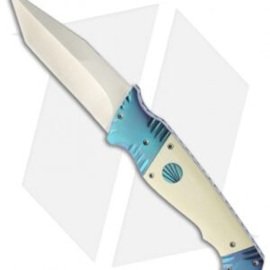 Rainy Vallotton Custom Triad Automatic Knife Ivory (3.6" Satin)