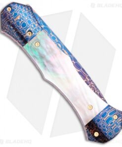 Alternative view of Rainy Vallotton Custom Dart Automatic Knife Black Pearl (Damascus)