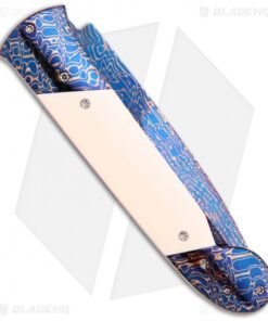 Alternative view of Rainy Vallotton Custom Gamblerette Automatic Knife Ivory (Damascus)