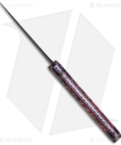 Alternative view of Rainy Vallotton Custom Shiv Automatic Knife w/ Pink Molar (Damascus)