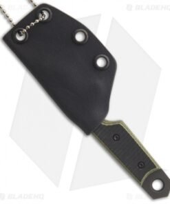 Alternative view of Sam Eddleman Tanto Dashi Neck Knife Stacked CF/G-10 Fixed Blade (2" Plain)