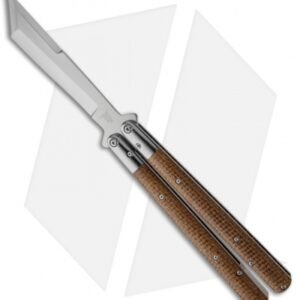 Sam Eddleman Weehawk Tanto Balisong Butterfly Knife Thunderstorm Kevlar