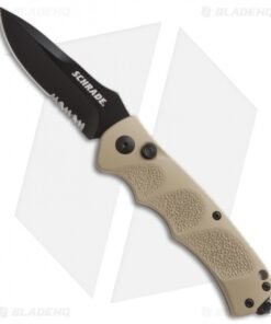 Schrade Extreme Survival Spear Point Automatic Knife Tan (3.25" Serr) SC60BRS