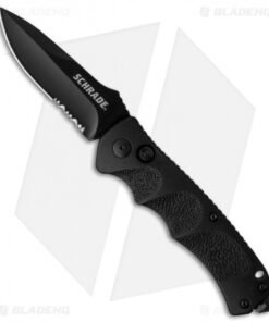 Schrade Extreme Survival Spear Point Automatic Knife (3.25" Black Serr) SC60BS