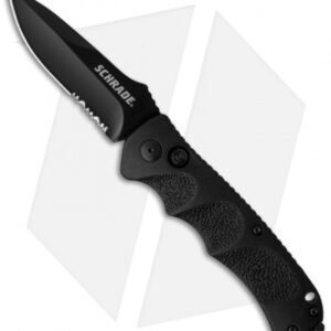 Schrade Extreme Survival Spear Point Automatic Knife (3.25" Black Serr) SC60BS
