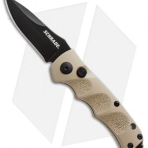 Schrade Mini Extreme Survival Spear Point Automatic Tan (2.5" Black) SC60MBR