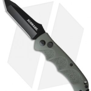Schrade Extreme Survival Tanto Automatic Knife Green (3.25" Black) SC60ODT
