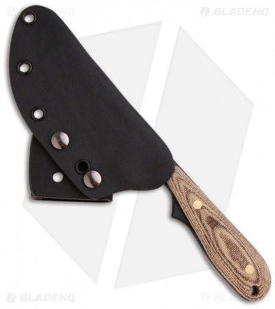 Shadow Tech Knives Wolf Bowie Knife Fixed Blade w/ Micarta (4.38" Black Plain) - Image 2