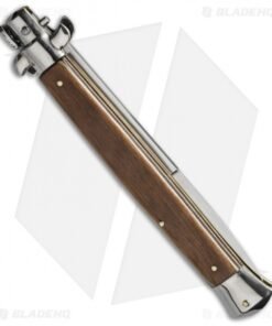 Alternative view of SKM 13" Italian Stiletto Automatic Knife Staminawood (5.7" Satin Bayonet)