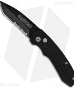 Smith & Wesson Extreme Ops Tanto Automatic Knife (3.25" Black Serr) SW50BTS