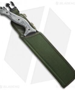 Alternative view of Sniper Bladeworks SOF Chopper Fixed Blade Micarta Green Sheath (9" Black)