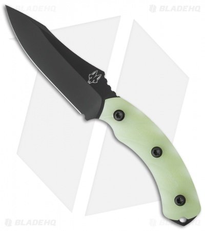 Southern Grind Jackal Fixed Blade Knife Jade Ghost Green G-10 (4.75" Black)