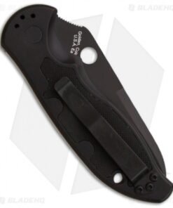 Alternative view of Spyderco Embassy Automatic Knife (3.13" Black Serr) C121BKPS