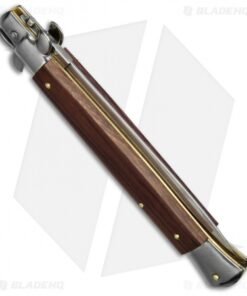 Alternative view of Frank B 11" Italian Stiletto Dagger Automatic Knife Cocobolo Wood (5" Satin)