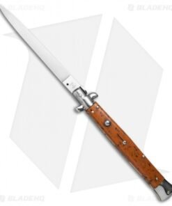 SKM 13" Italian Stiletto Automatic Knife Coral Acrylic (5.7" Satin Flat)