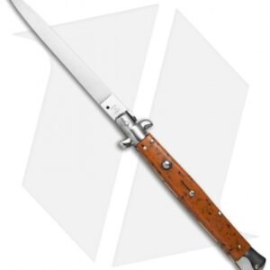 SKM 13" Italian Stiletto Automatic Knife Coral Acrylic (5.7" Satin Flat)
