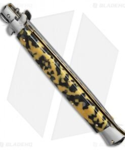 Alternative view of SKM 13" Italian Stiletto Automatic Knife Bumblebee Mosaic Acrylic (Bayonet)