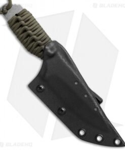 Alternative view of Strider Model SA-L Fixed Blade Knife OD Green Cord Wrap (4" Stonewash)