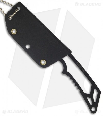 TOPS Knives Cuma Hiss Neck Knife (2.5" Black) HISS-01 - Image 2