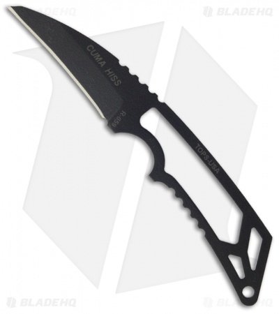 TOPS Knives Cuma Hiss Neck Knife (2.5" Black) HISS-01