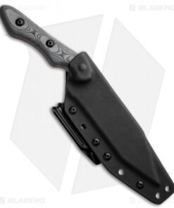 Alternative view of TOPS Knives HKT Hunter Killer Tracker Fixed Blade Knife Gray Micarta (4" Black)