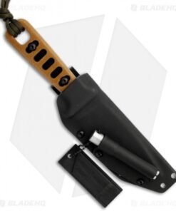 Alternative view of TOPS Knives Lite Trekker Tan/Black Fixed Blade Knife (4.25" Black Plain) TLT-01