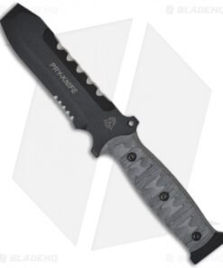 TOPS Knives PRY Knife Fixed Blade Knife & Pry-Probe-Punch Tool (5.7" Black Serr)