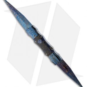 Rainy Vallotton Double-Ended Hell Razor Automatic Knife Damascus (2 Blades)