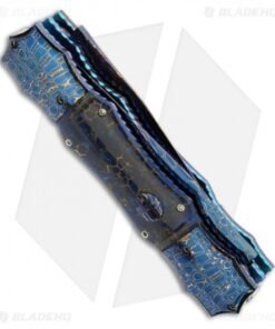 Alternative view of Rainy Vallotton Double-Ended Hell Razor Automatic Knife Damascus (2 Blades)