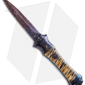 Rainy Vallotton Custom Mace Automatic Knife Mammoth Molar (4" Damascus)