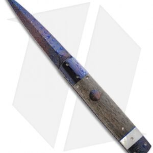 Rainy Vallotton Custom Original D&D Automatic Knife w/ Ivory & Pearl (Damascus)