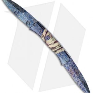 Rainy Vallotton Custom Small TNT Dual Blade Knife Mammoth Molar (Damascus)