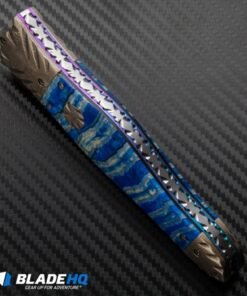 Alternative view of Rainy Vallotton Custom Wicked Blossom Automatic Knife (4.25" Damascus)